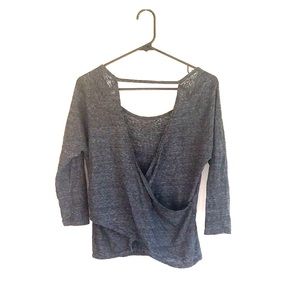 Open back Grey American Eagle Blouse